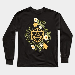 Plant and Succulent Polyhedral D20 Dice TRPG Tabletop RPG Gaming Addict Long Sleeve T-Shirt